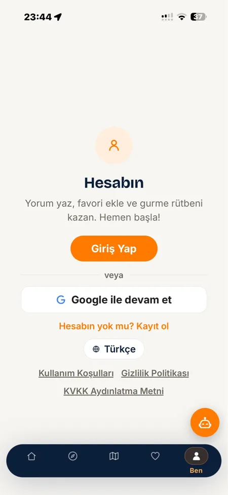 Uygulama — Hesap